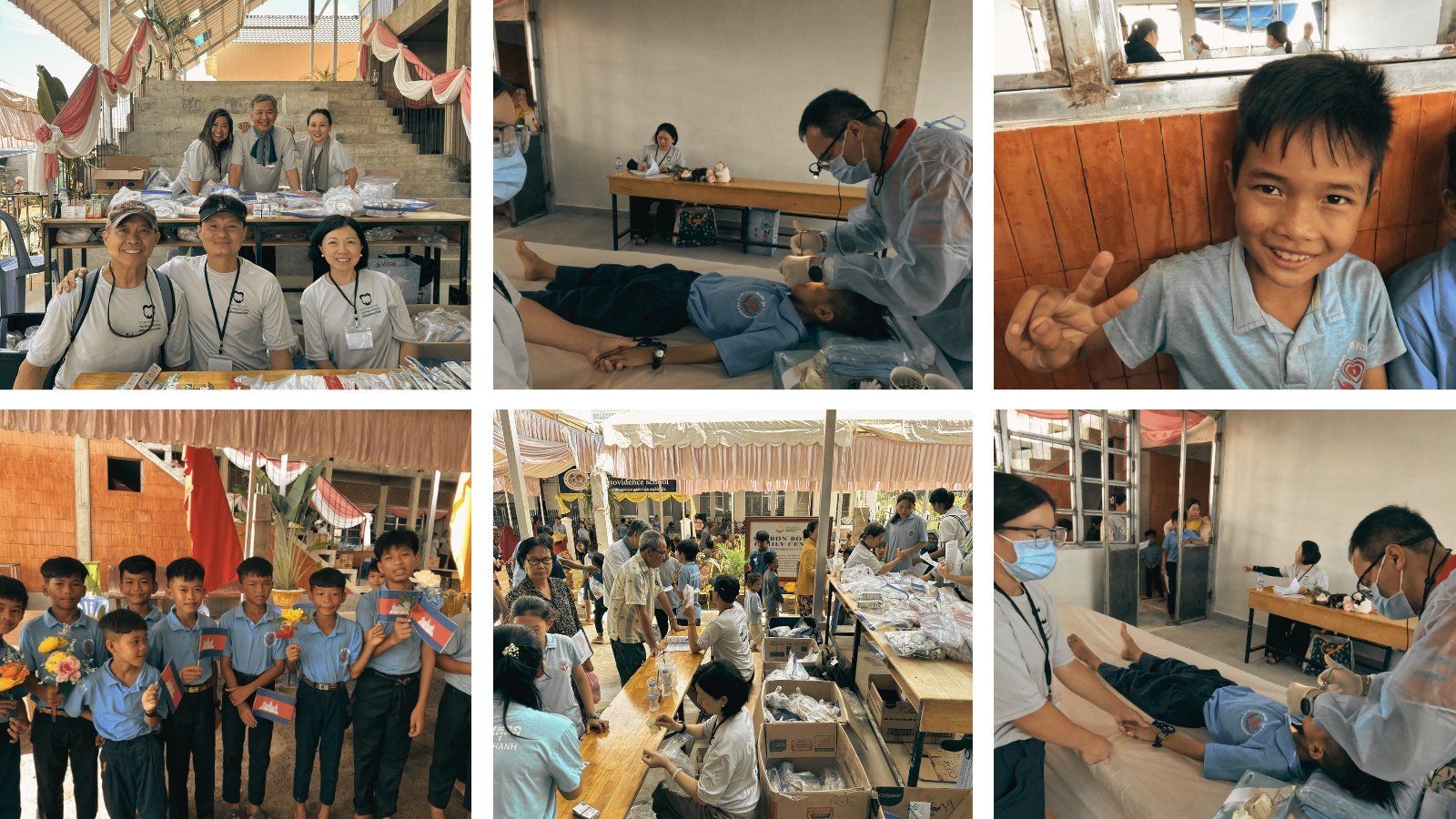 Stand-in image — IHM volunteers and community members during a supply distribution moment